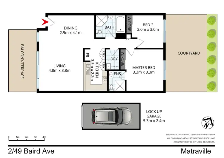 Floorplan of Homely unit listing, 2/49 Baird Avenue, Matraville NSW 2036