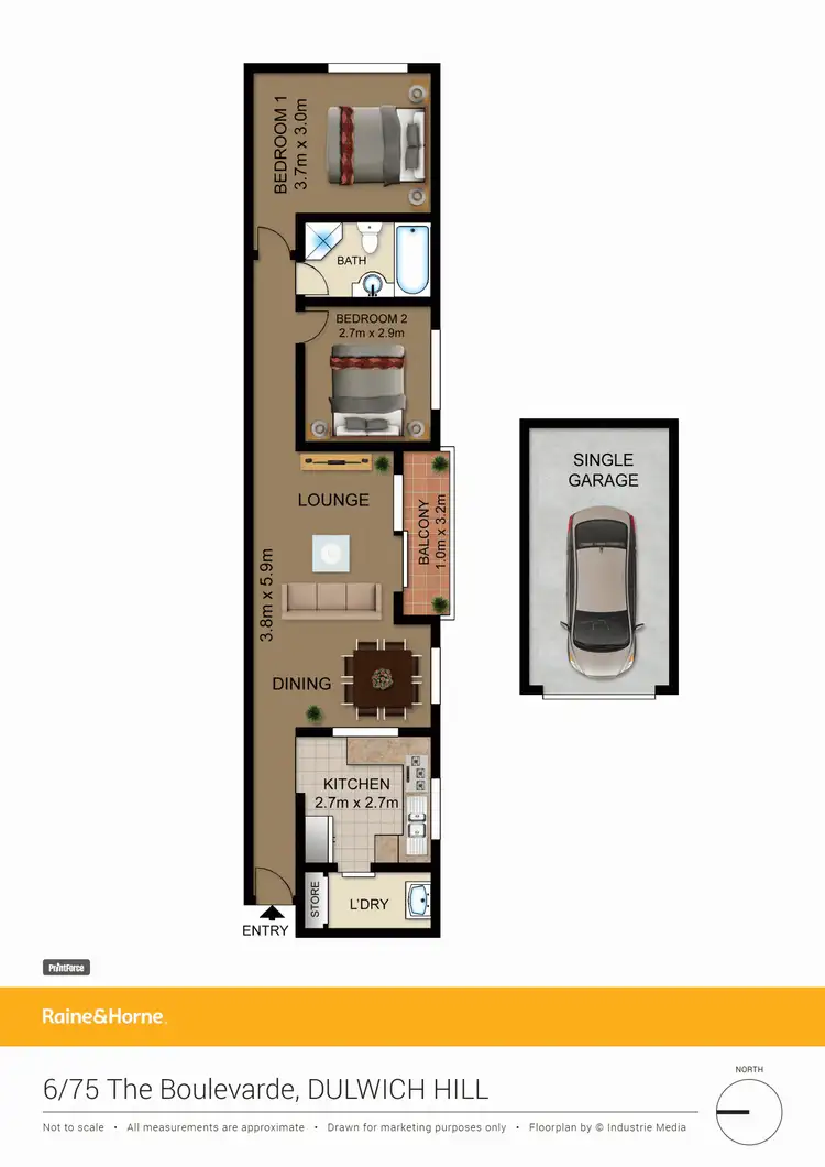 Floorplan of Homely apartment listing, 6/75 The Boulevarde, Dulwich Hill NSW 2203