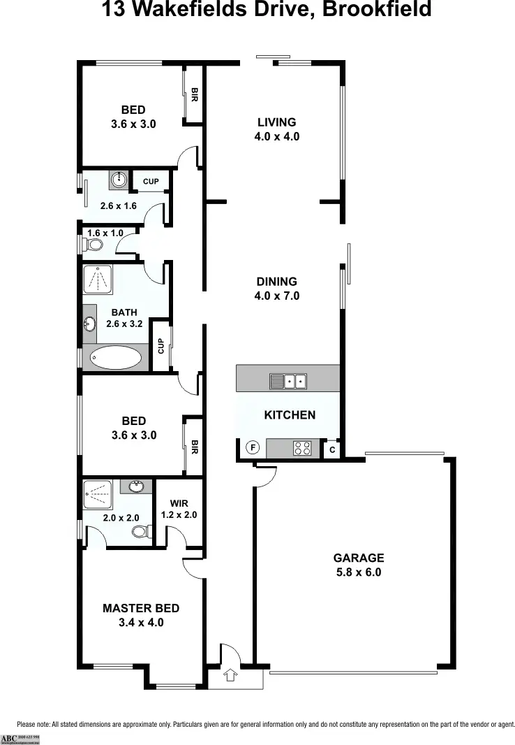 Floorplan of Homely house listing, 13 Wakefields Drive, Brookfield VIC 3338