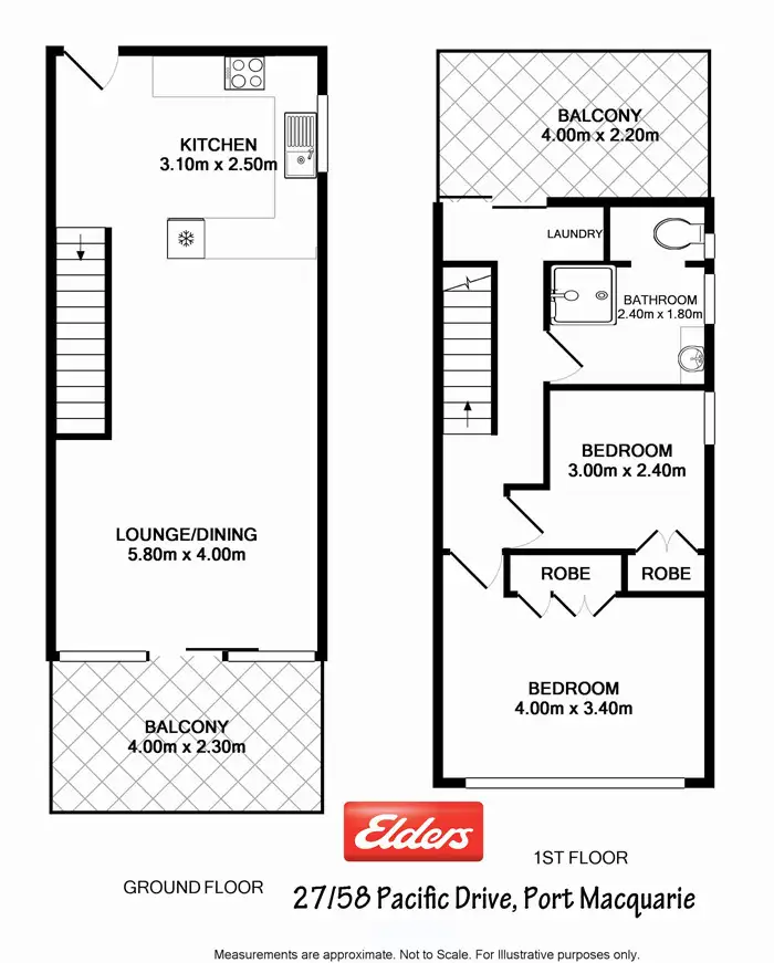 Floorplan of Homely unit listing, 27/58 Pacific Drive, Port Macquarie NSW 2444