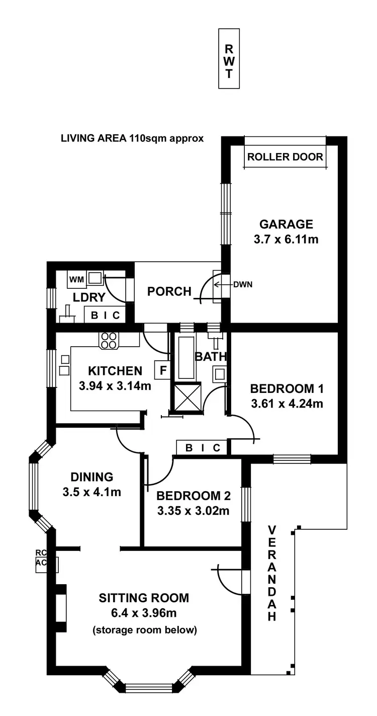 Floorplan of Homely unit listing, 6 Whitington Avenue, Glen Osmond SA 5064