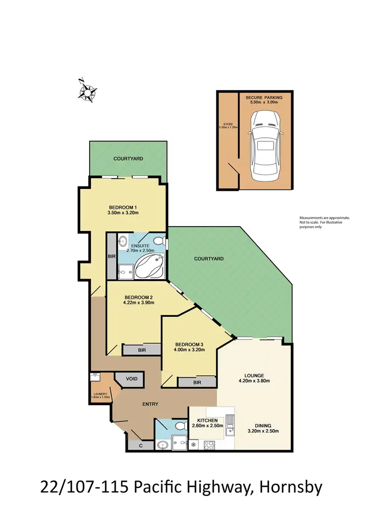 Floorplan of Homely unit listing, 22/107 Pacific Highway, Hornsby NSW 2077
