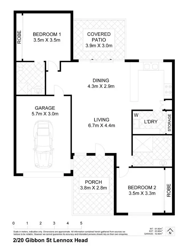 Floorplan of Homely villa listing, 2/20 GIBBON STREET, Lennox Head NSW 2478
