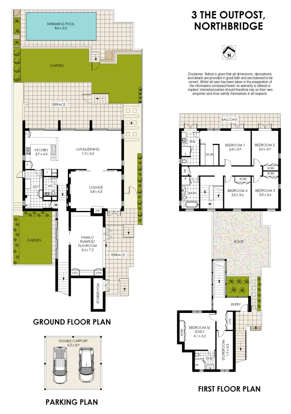 Floorplan of Homely house listing, 3 The Outpost, Northbridge NSW 2063