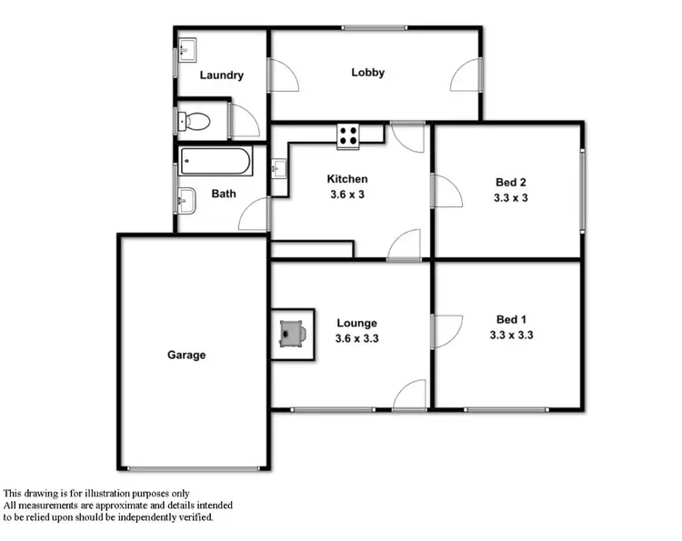 Floorplan of Homely house listing, 6 Drew Street, Thevenard SA 5690