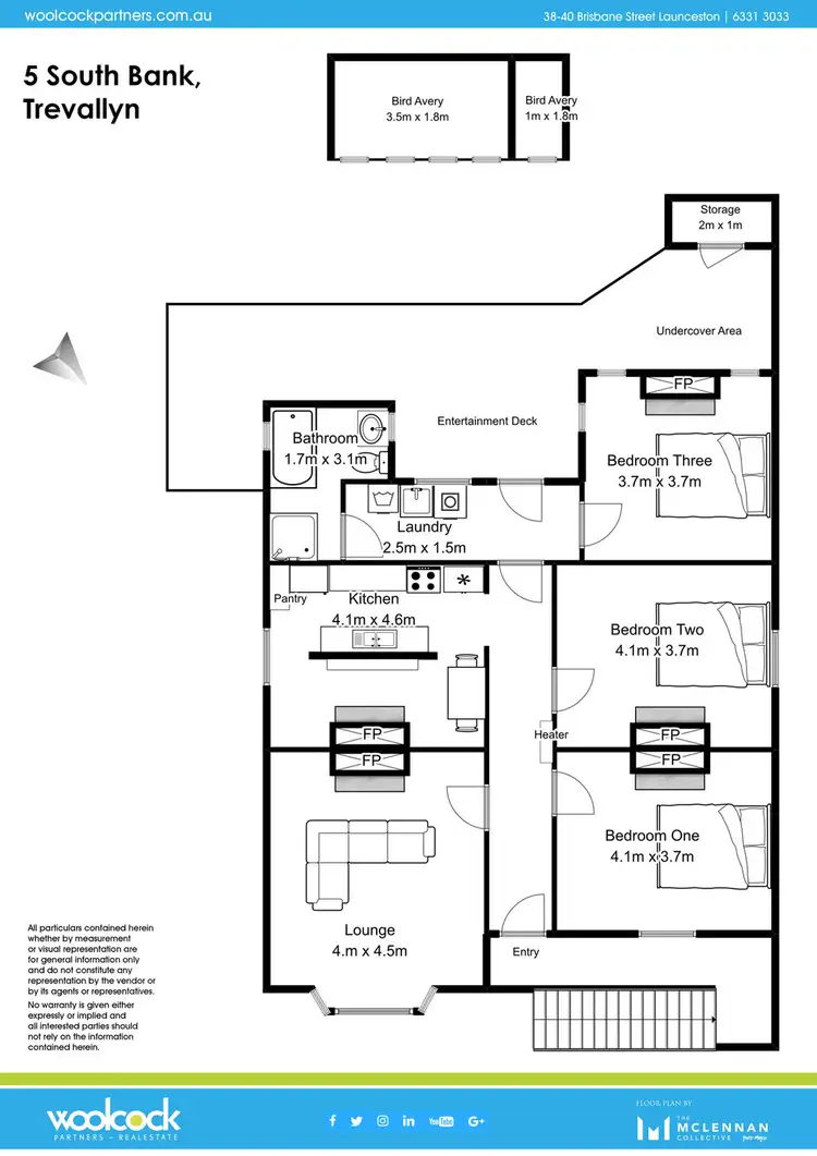 Floorplan of Homely house listing, 5 South Bank, Trevallyn TAS 7250