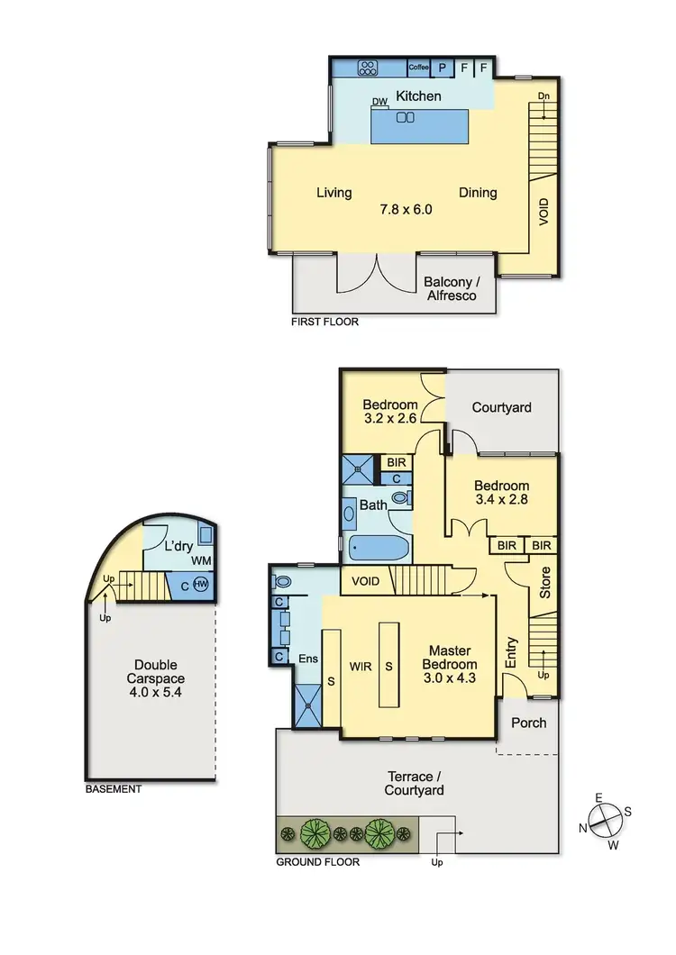 Floorplan of Homely townhouse listing, 3/24 Esplanade, Williamstown VIC 3016
