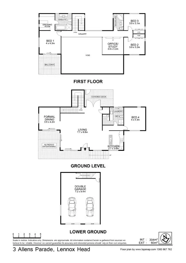 Floorplan of Homely house listing, 3 ALLENS PARADE, Lennox Head NSW 2478