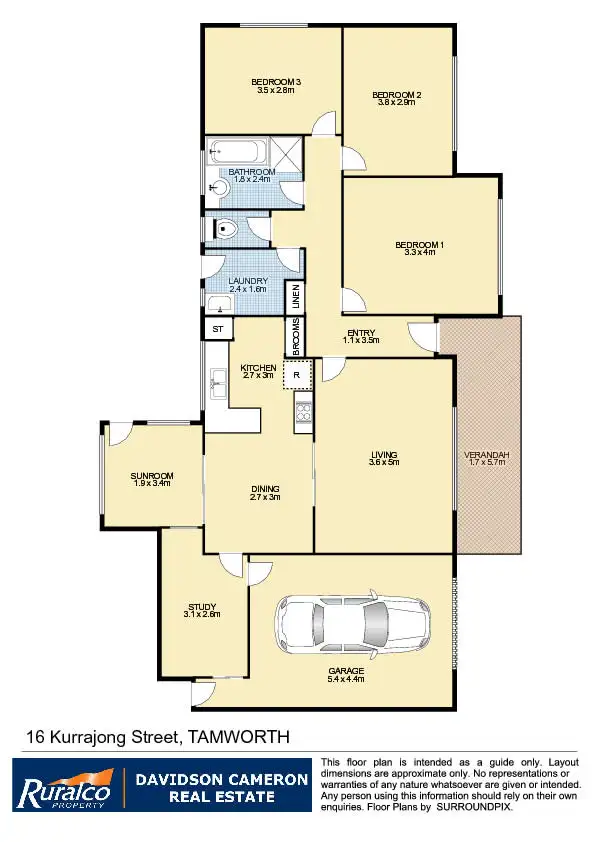 Floorplan of Homely house listing, 14 Kurrawan Street, Tamworth NSW 2340