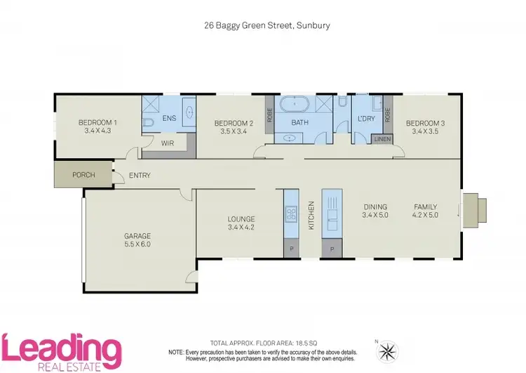 Floorplan of Homely house listing, 26 Baggygreen Street, Sunbury VIC 3429