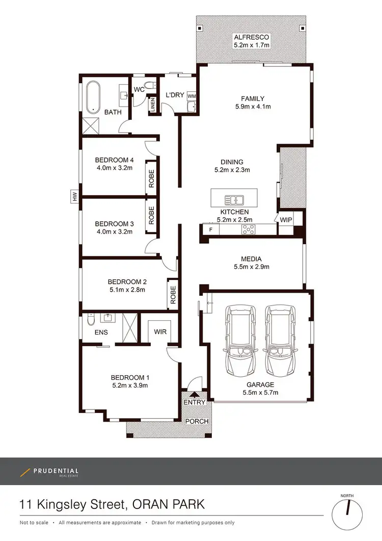 Floorplan of Homely house listing, 11 Kingsley St, Oran Park NSW 2570