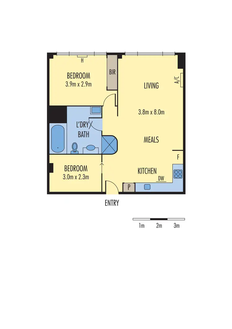 Floorplan of Homely apartment listing, 606/118 Russell Street, Melbourne VIC 3000