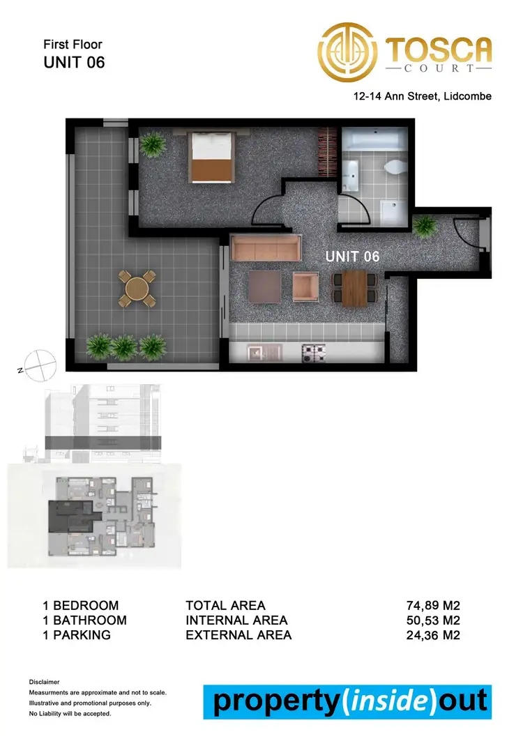 Floorplan of Homely apartment listing, 22/12-14 Ann St, Lidcombe NSW 2141