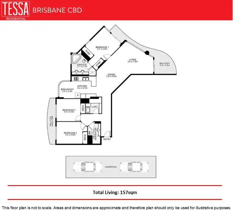 Floorplan of Homely apartment listing, 2/32 Macrossan Street, Brisbane City QLD 4000