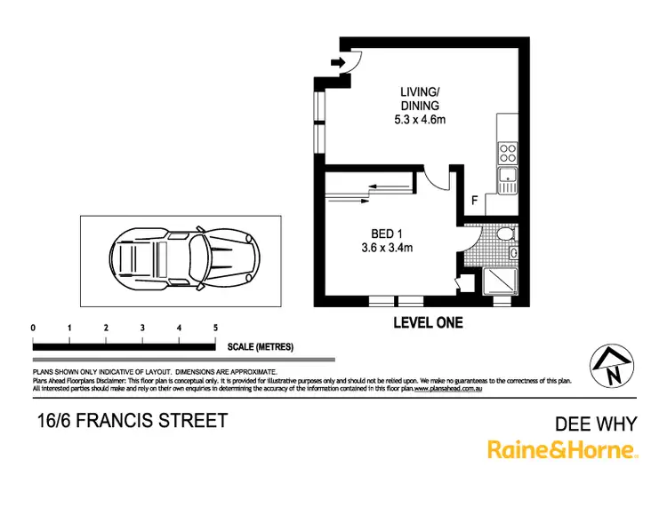 Floorplan of Homely unit listing, 16/6 Francis Street, Dee Why NSW 2099