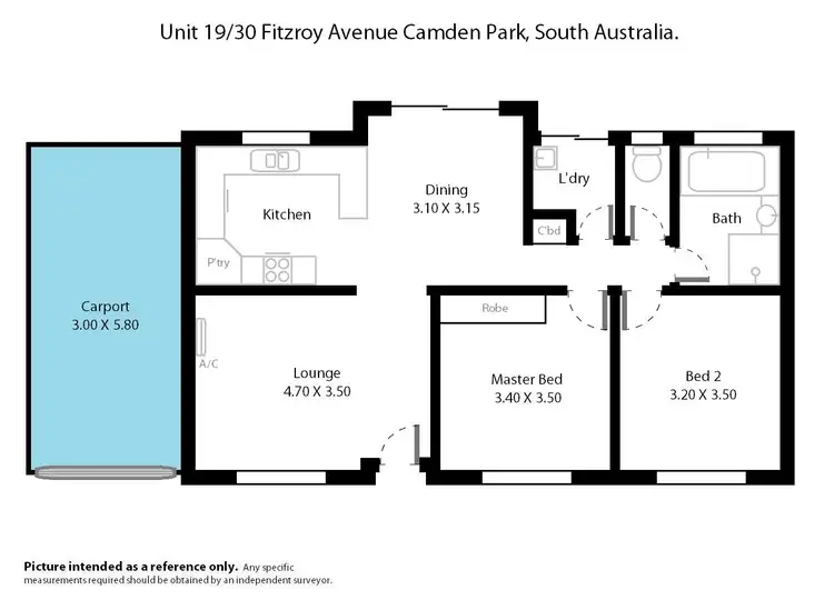 Floorplan of Homely unit listing, 19/30 Fitzroy Avenue, Camden Park SA 5038