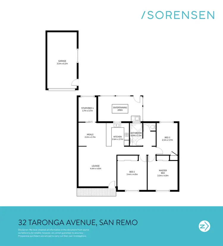 Floorplan of Homely house listing, 32 Taronga Avenue, San Remo NSW 2262
