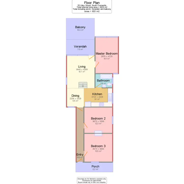 Floorplan of Homely house listing, 20 Lilly Street, South Fremantle WA 6162