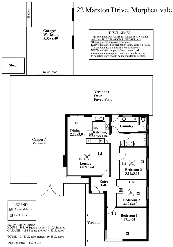 Floorplan of Homely house listing, 22 Marston Drive, Morphett Vale SA 5162