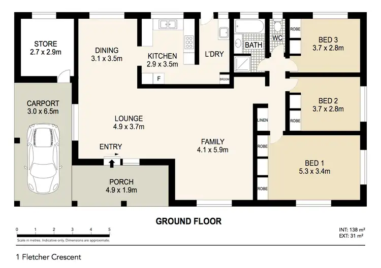 Floorplan of Homely house listing, 1 Fletcher Circuit, Driver NT 830