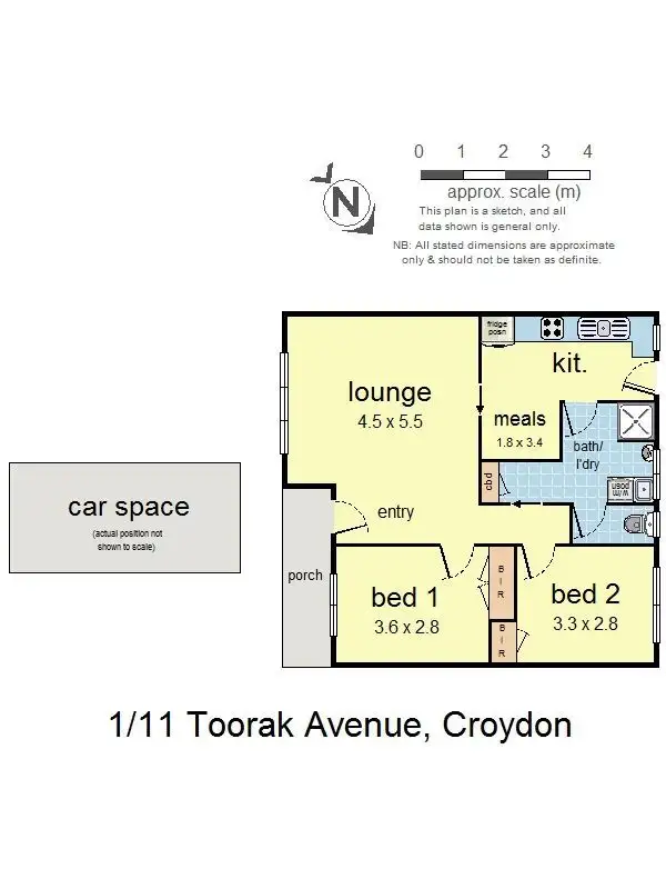 Floorplan of Homely unit listing, 1/11 Toorak Avenue, Croydon VIC 3136