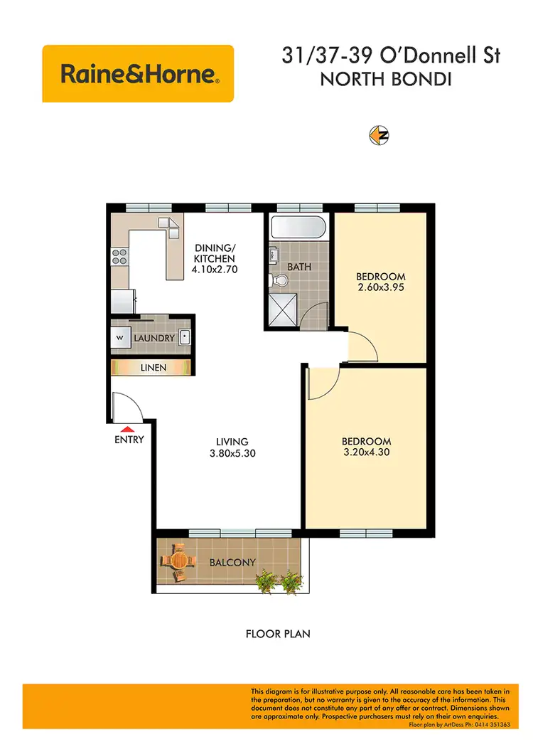Floorplan of Homely apartment listing, 31/37-39 O'Donnell Street, North Bondi NSW 2026
