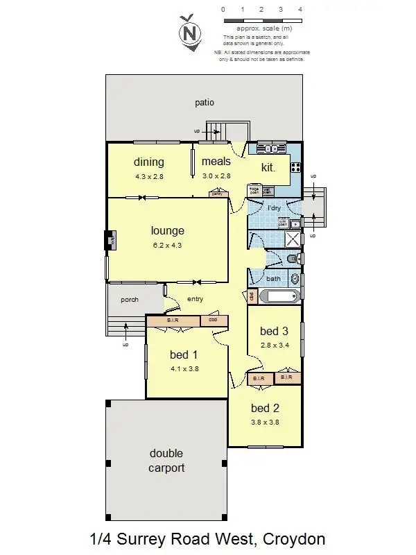 Floorplan of Homely house listing, 1/4 Surrey Road West, Croydon VIC 3136