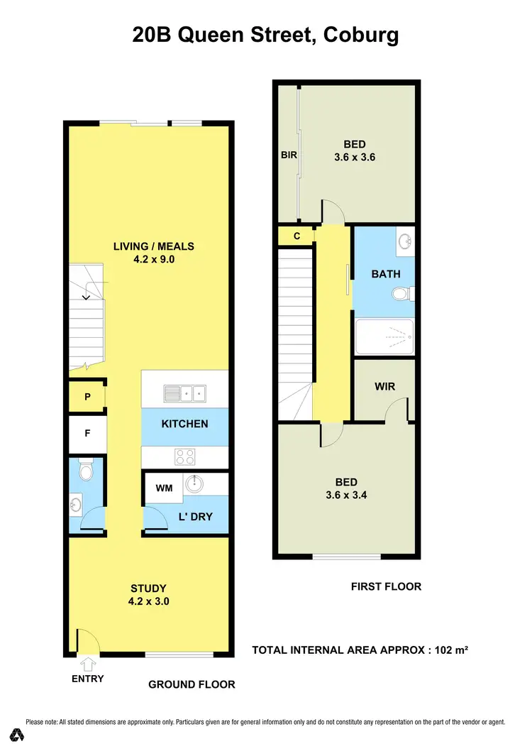 Floorplan of Homely townhouse listing, 20B Queen Street, Coburg VIC 3058
