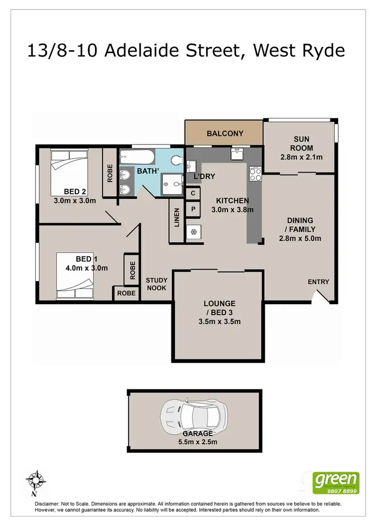 Floorplan of Homely unit listing, 13/8-10 Adelaide Street, West Ryde NSW 2114