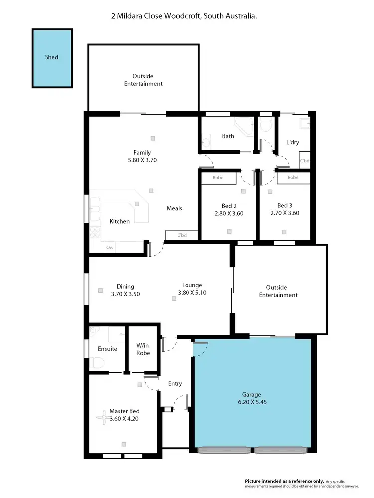 Floorplan of Homely house listing, 2 Mildara Close, Woodcroft SA 5162
