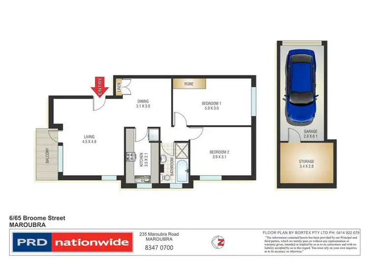 Floorplan of Homely unit listing, 6/65 Broome Street, Maroubra NSW 2035