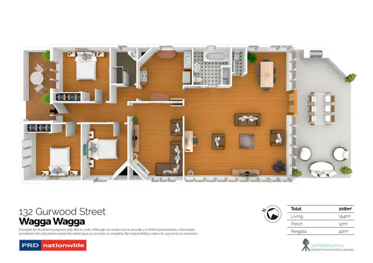 Floorplan of Homely house listing, 132 Gurwood Street, Wagga Wagga NSW 2650
