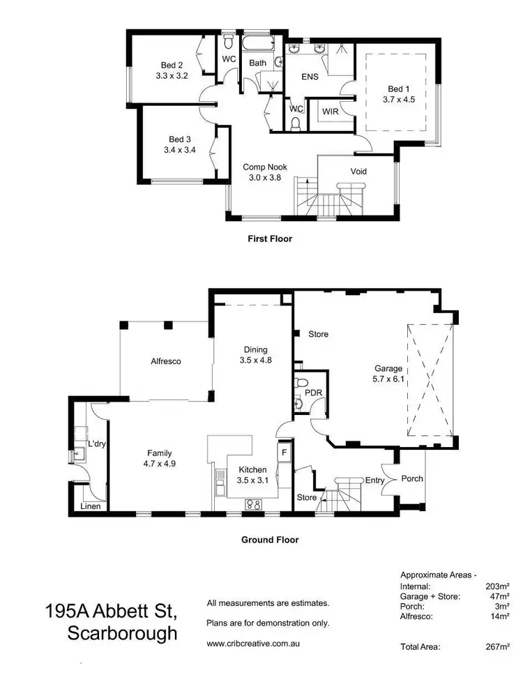 Floorplan of Homely house listing, 195A Abbett Street, Scarborough WA 6019