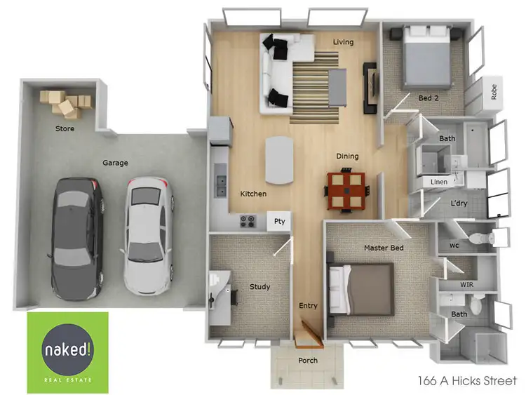Floorplan of Homely house listing, 166A Hicks Street, Gosnells WA 6110