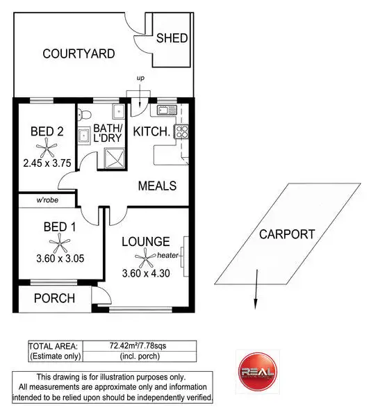 Floorplan of Homely unit listing, 4/12 Crozier Terrace, Oaklands Park SA 5046