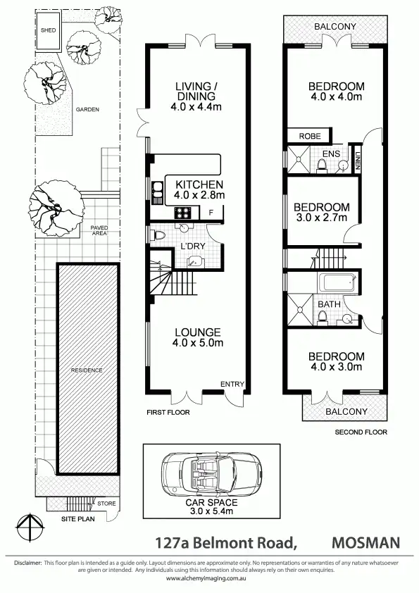 Floorplan of Homely house listing, 127A Belmont Road, Mosman NSW 2088