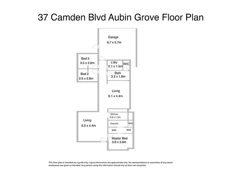 Floorplan of Homely house listing, 37 Camden Boulevard, Aubin Grove WA 6164