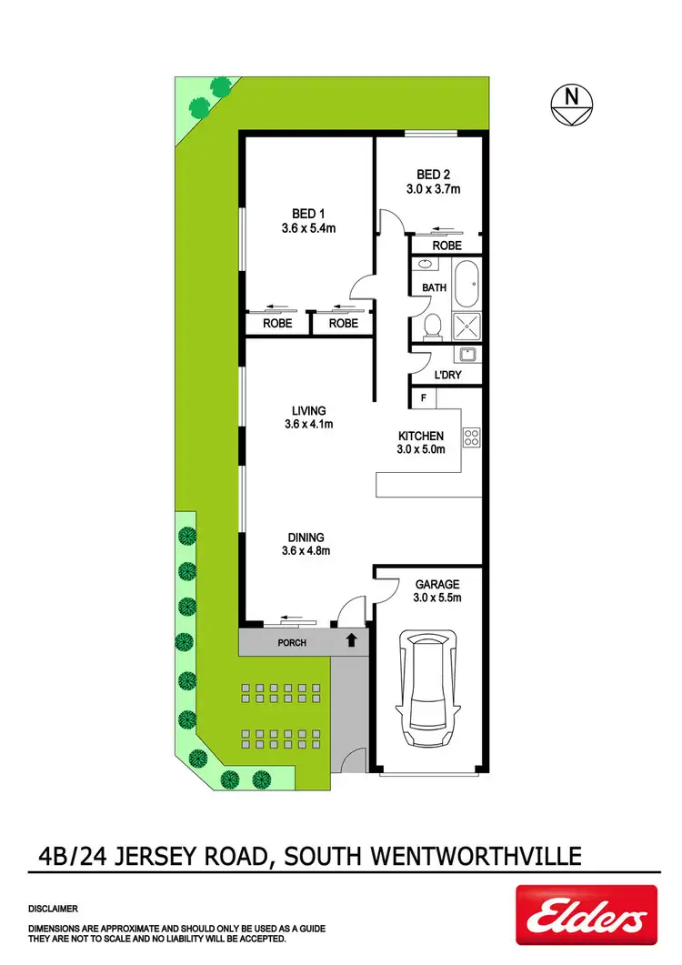 Floorplan of Homely villa listing, 4b/24 Jersey Road, South Wentworthville NSW 2145
