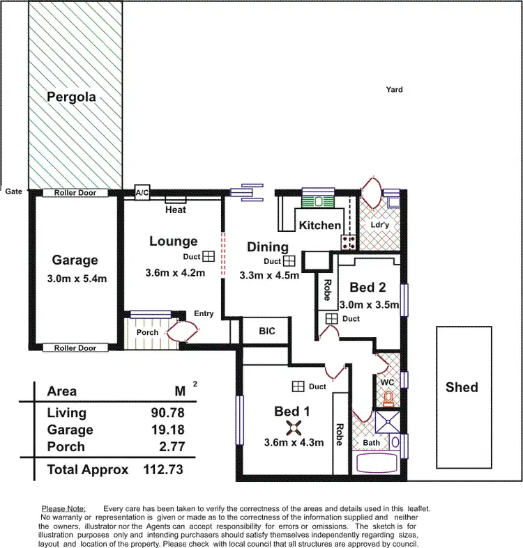 Floorplan of Homely unit listing, Unit 2, 1 Gumtree Drive, Hope Valley SA 5090