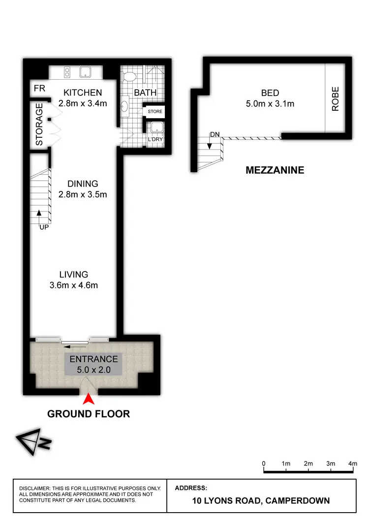 Floorplan of Homely apartment listing, 10 Lyons Road, Camperdown NSW 2050