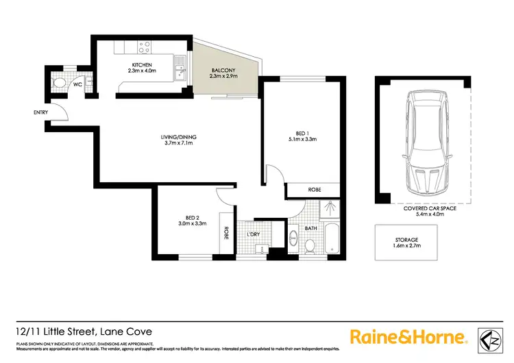 Floorplan of Homely apartment listing, 12/11 Little Street, Lane Cove NSW 2066