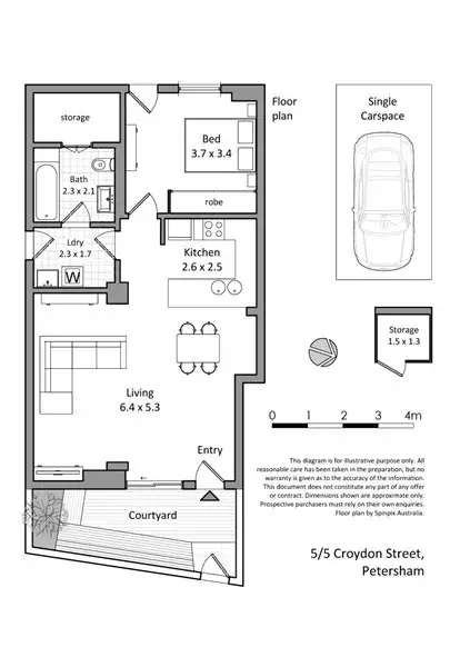Floorplan of Homely apartment listing, 5/5 Croydon Street, Petersham NSW 2049