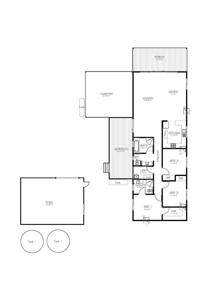 Floorplan of Homely house listing, 18 Benjamin Road, Poonindie SA 5607