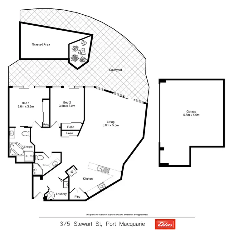 Floorplan of Homely unit listing, 3/5 Stewart Street, Port Macquarie NSW 2444