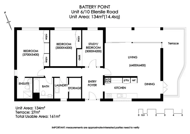 Floorplan of Homely apartment listing, 6/10 Ellerslie Road, Battery Point TAS 7004
