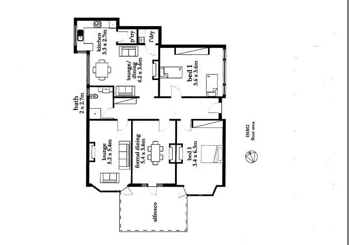 Floorplan of Homely unit listing, 2/47 Mary Street, East Launceston TAS 7250