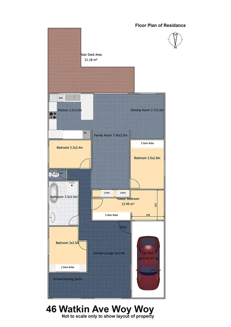 Floorplan of Homely house listing, 46 Watkin Avenue, Woy Woy NSW 2256