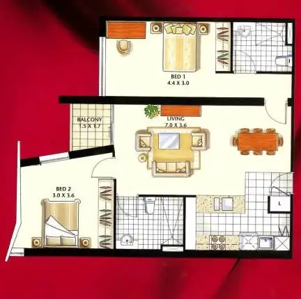 Floorplan of Homely apartment listing, 1108/108 Albert Street, Brisbane City QLD 4000