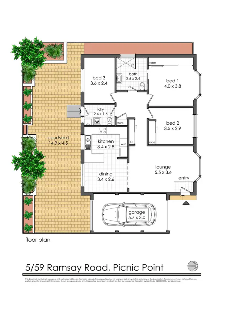 Floorplan of Homely townhouse listing, 5 / 59 Ramsay Road, Picnic Point NSW 2213