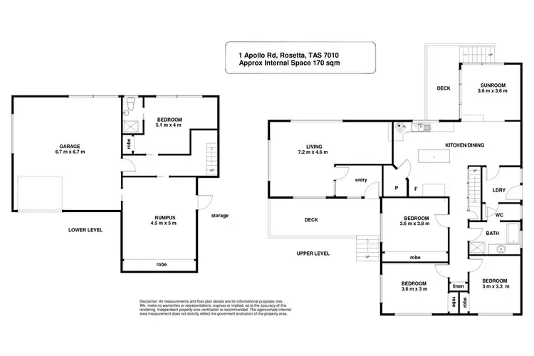 Floorplan of Homely house listing, 1 Apollo Road, Rosetta TAS 7010